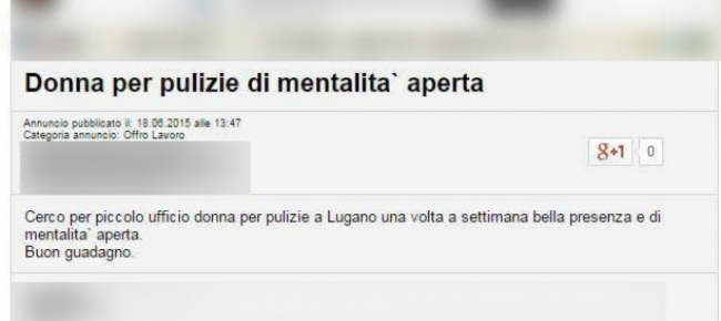 Cerco Donna Per Pulizie Con Mentalita Aperta Ticinonline