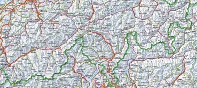 La Prima Carta Della Svizzera Automatizzata Al 100 Ticinonline Carta Topografica Ticino
