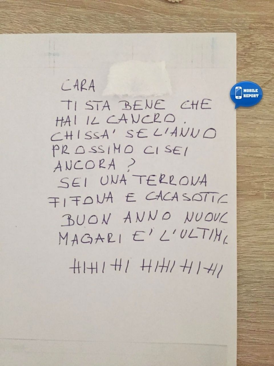 Lettere di uno stalker a una malata di cancro: «Buon anno ...