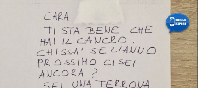 Lettere di uno stalker a una malata di cancro: «Buon anno ...