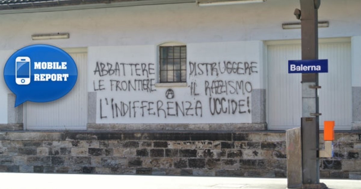 Presidio E Scritte Sui Muri Per Abbattere Le Frontiere Ticinonline