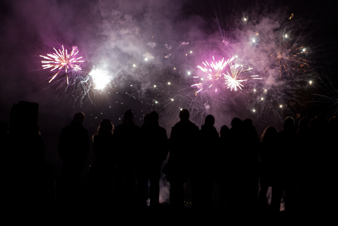 Lo spettacolo dei fuochi d'artificio a Lugano