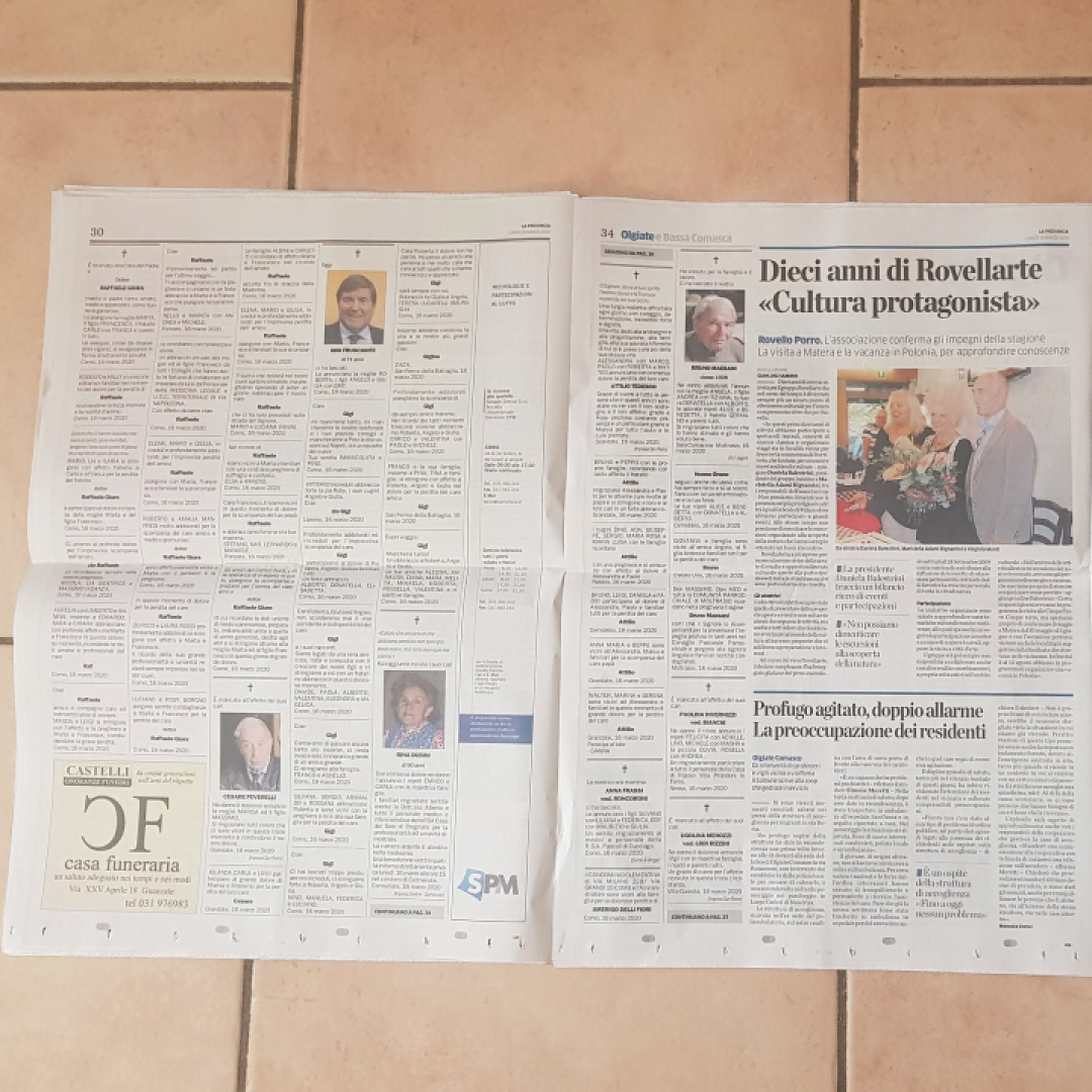 Sempre Piu Necrologi Nei Giornali Lombardi Ticinonline