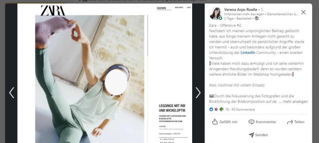 Zara, la bambina posa e scoppia lo scandalo - Ticinonline