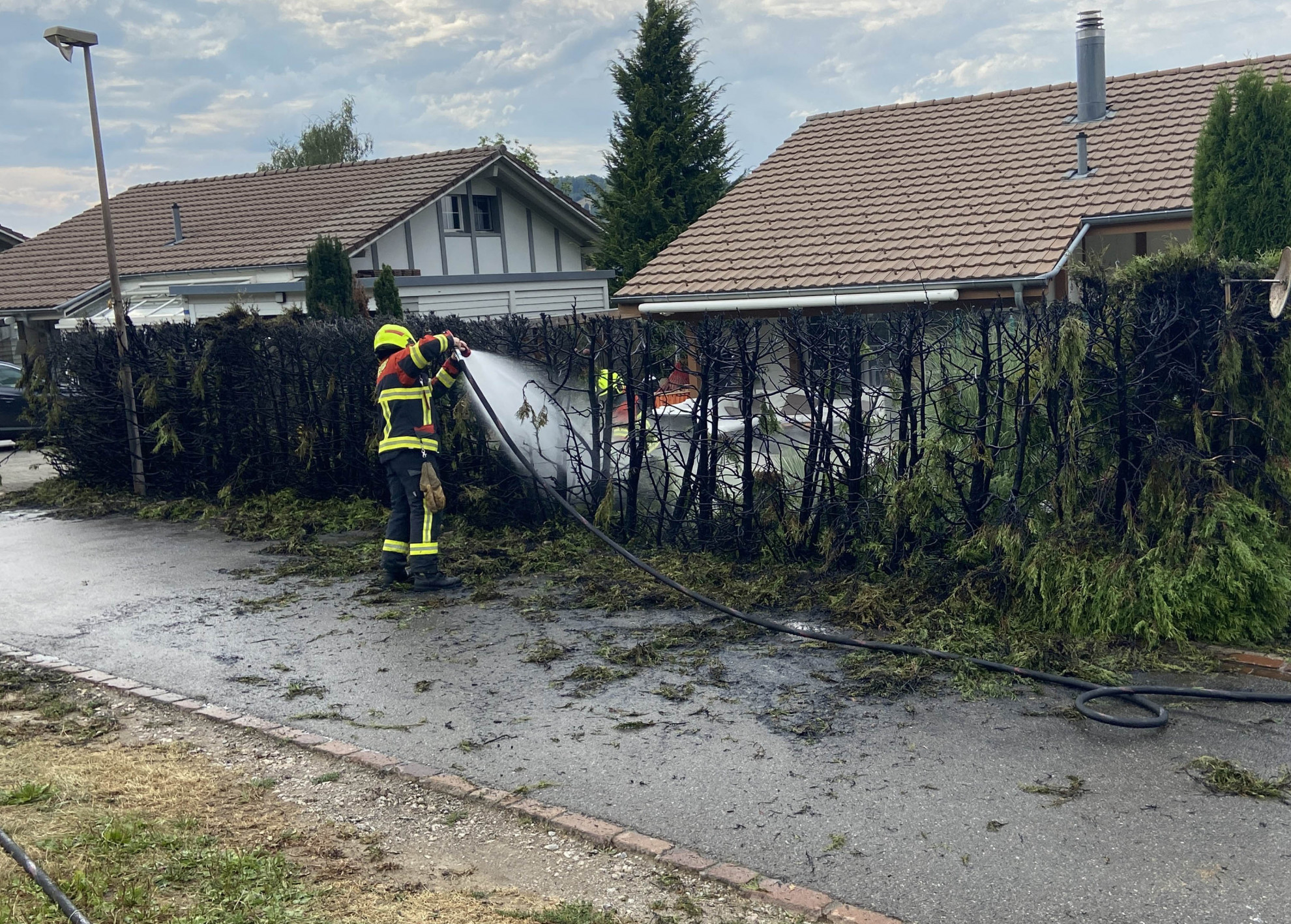 Per bruciare le erbacce del suo giardino manda a fuoco la siepe del vicino  di casa - Ticinonline