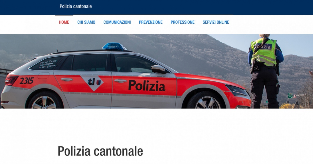 La Polizia cantonale ha un sito tutto nuovo