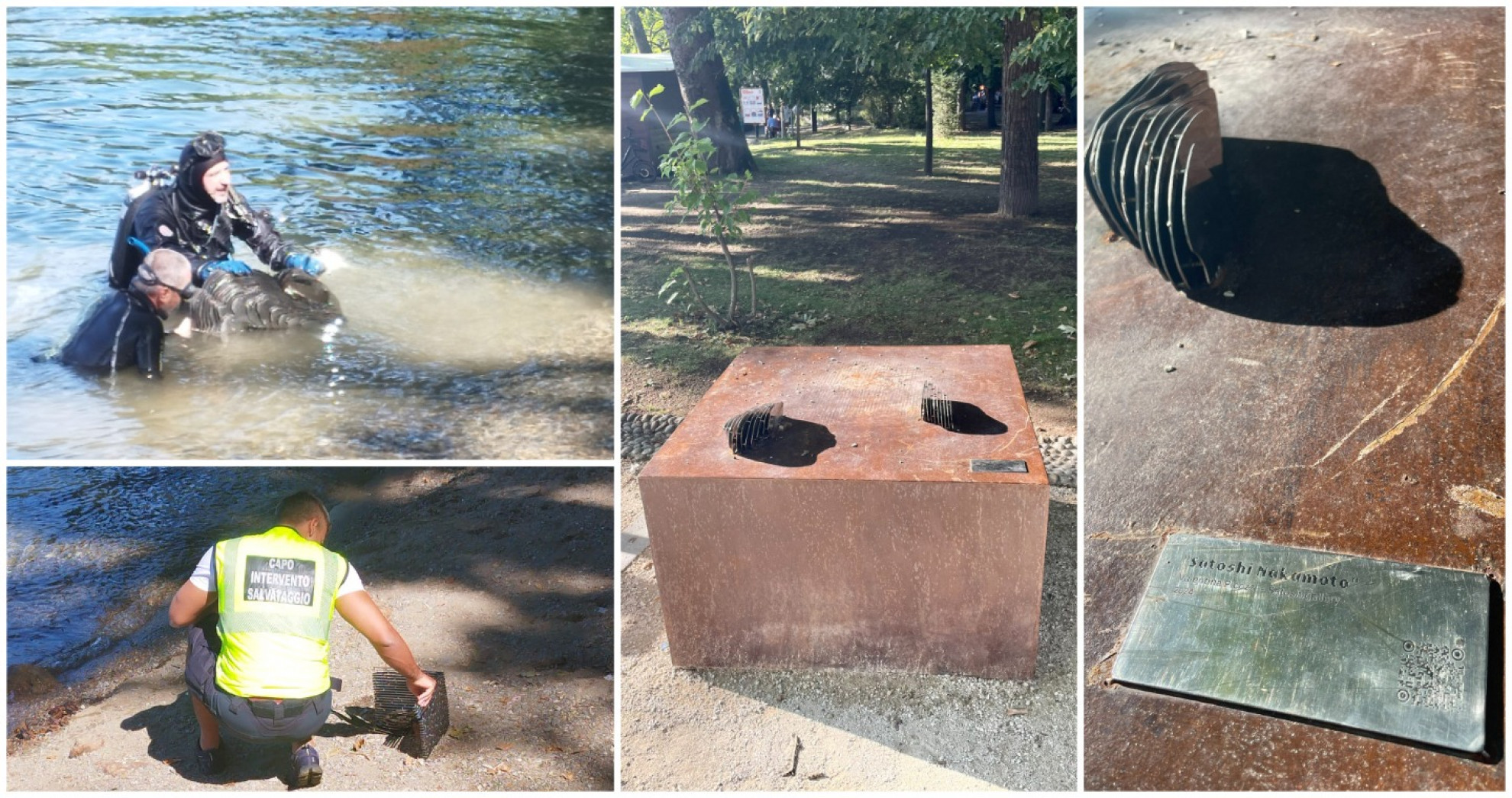 La statua del fondatore di Bitcoin è stata gettata nel lago - Ticinonline