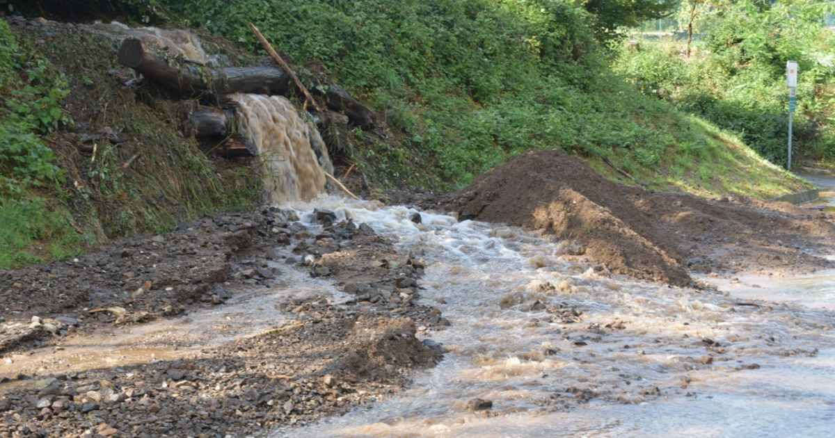 Colata di fango sulla cantonale tra Riva San Vitale e Brusino