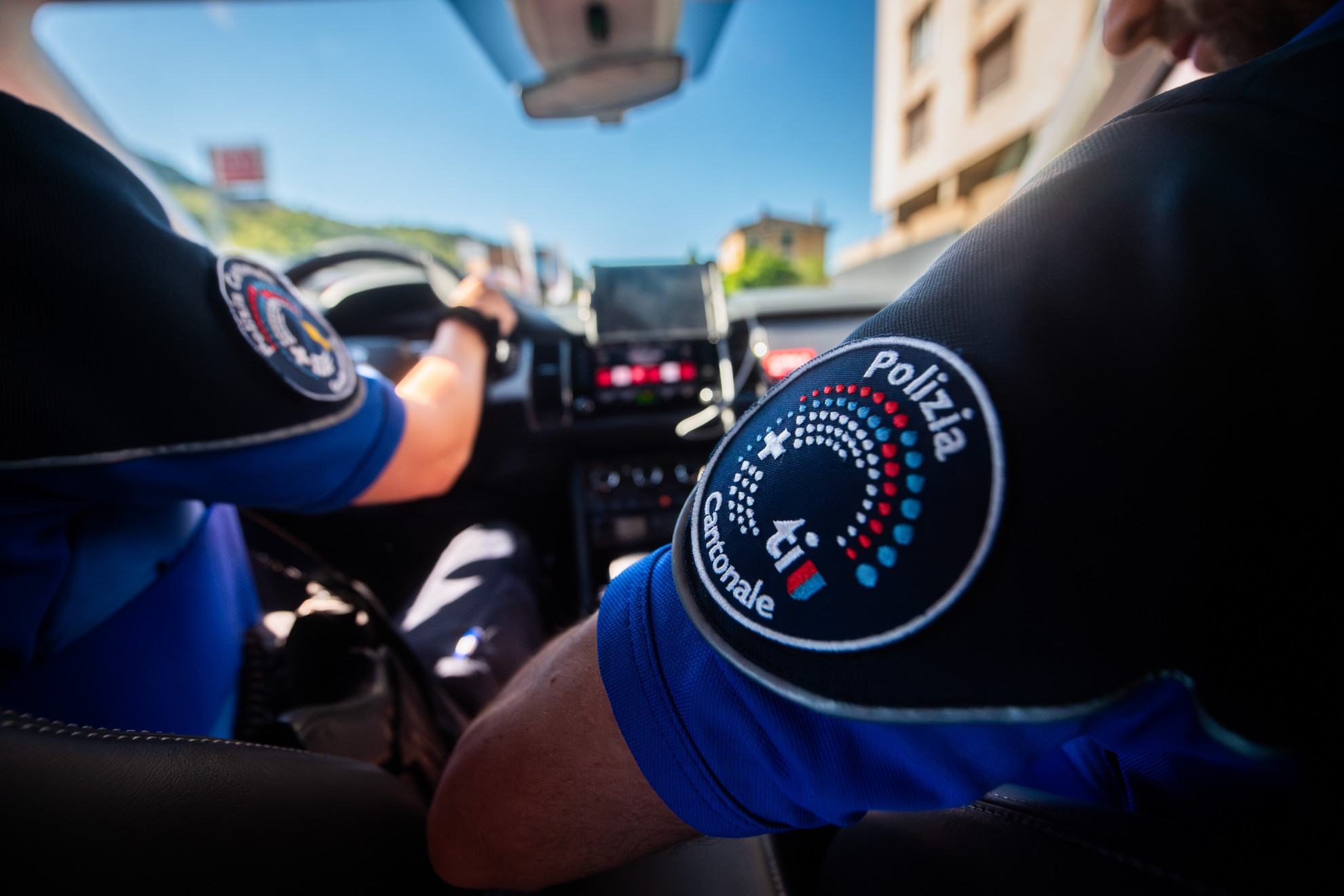 Bus bloccato dalla Polizia