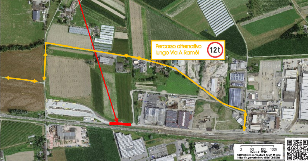 Contone Lavori a Contone, strada chiusa - Ticinonline