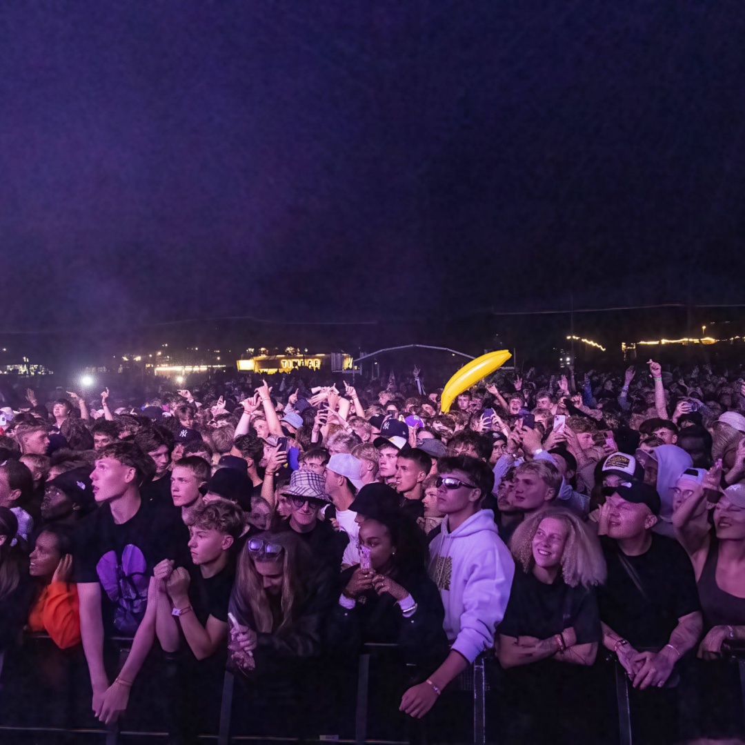 Col pannolone per arrivare in prima fila al concerto: «Ve lo confermo, dal palco si sente»