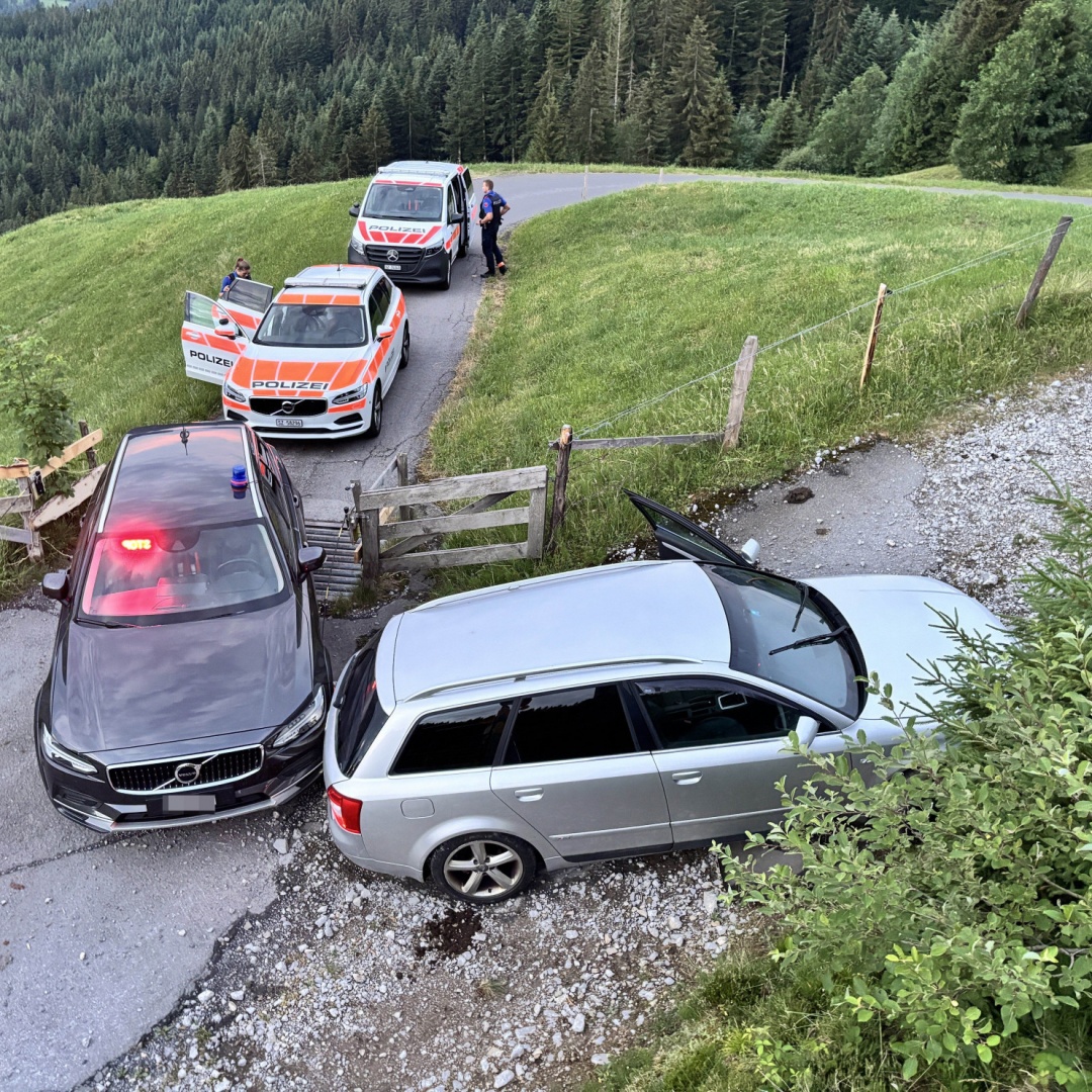 Einsiedeln, causa un incidente e poi fugge