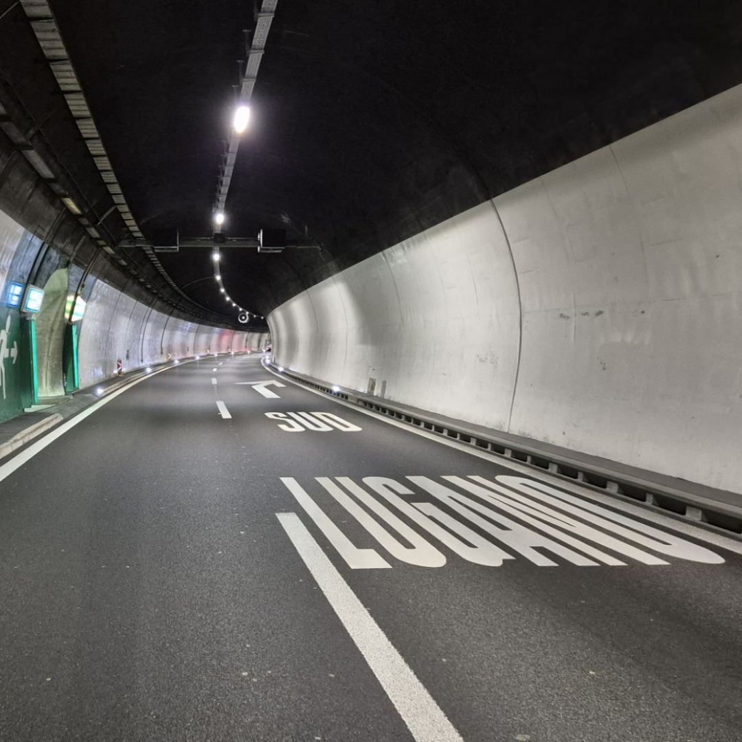 Nuova illuminazione Led nella galleria di Gentilino
