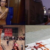 Milo Moiré ancora nuda per l'Art Basel