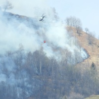 Un altro incendio, questa volta sopra a Cugnasco