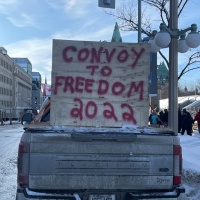 Il corteo della libertà. In Francia i camionisti scendono in strada