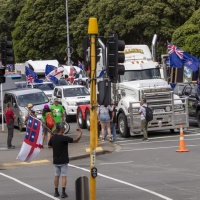 Camion e camper bloccano la zona del Parlamento