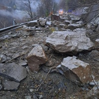 Frana di Castaneda: la strada resterà chiusa tutto il giorno