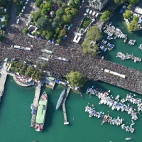 Qualche arresto, la Limmat "verde" e tanta festa