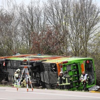 Flixbus diretto a Zurigo sbanda ed esce di strada