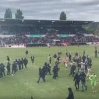 Disordini prima e dopo la partita di Coppa