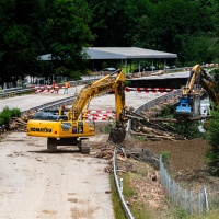 Nubifragio in Mesolcina, iniziati i lavori di riparazione sull'A13