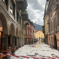 Pioggia e grandine sul Bellinzonese