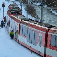 È deragliato un treno della Matterhorn Gotthard Bahn