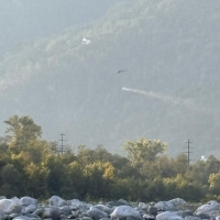 Elicottero in azione sopra Golino