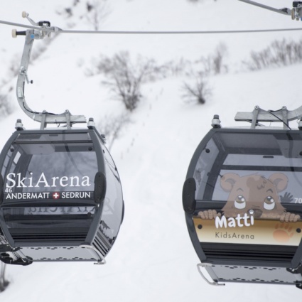 Sulle piste di Andermatt con una funivia da Göschenen