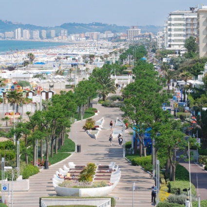Riccione con i suoi 130 chilometri di spiaggia