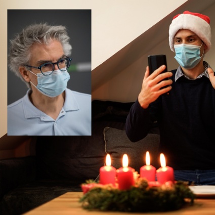 Mascherine in casa, a Natale: «E mantenete le distanze, anche a tavola»