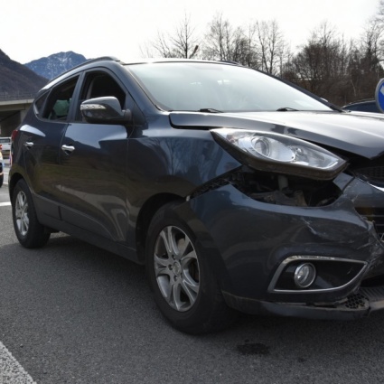 Scontro allo svincolo di Bellinzona Nord