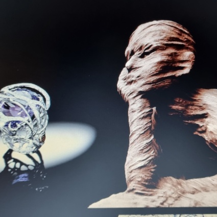 Le sculture sono da indossare...