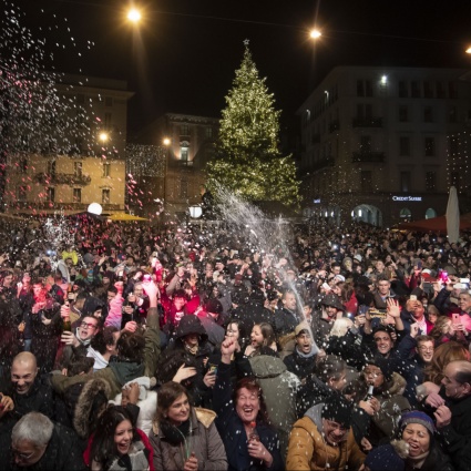 Capodanno a Lugano, lungolago chiuso