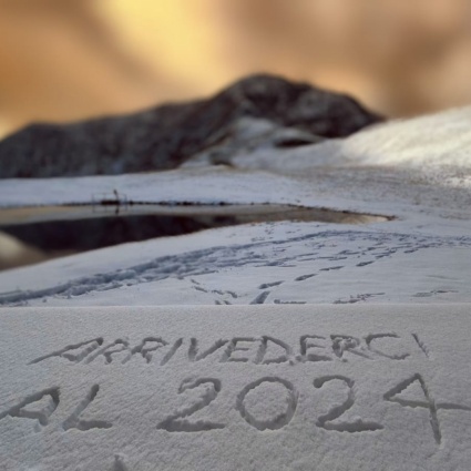 «Ecco la prima neve. Arrivederci al 2024»