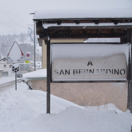 Nevicata in alta Mesolcina, 30 centimetri a San Bernardino