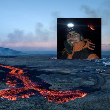 Nel posto giusto al momento giusto: «Ho visto la lava dall’aereo»