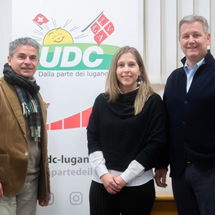 UDC a Lugano: in lizza per il Municipio Marco Chiesa, Raide Bassi e Tiziano Galeazzi