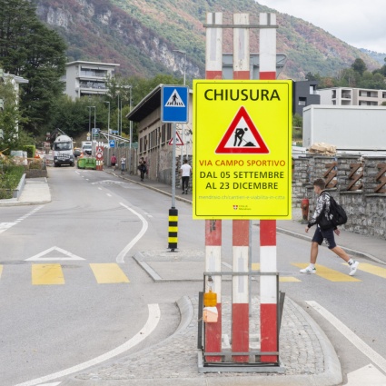 Mendrisio, i lavori in Via Campo Sportivo alla fase 4