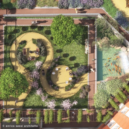 Un giardino sensoriale in casa anziani