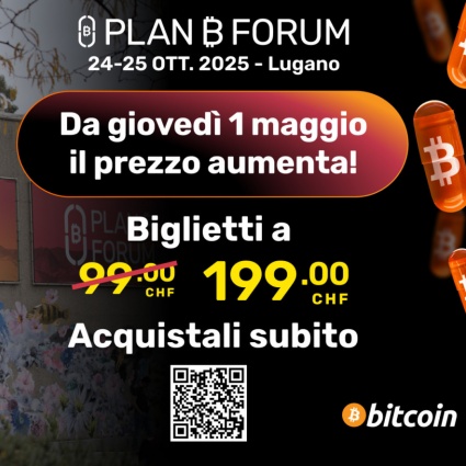 Plan ₿ Forum 2025: prezzi dei biglietti in aumento dall’1 maggio