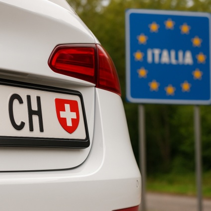 Guidare in Italia con un’auto con targa svizzera: la normativa per i frontalieri