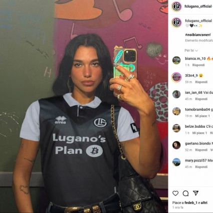 Anche Dua Lipa tifa il Lugano
