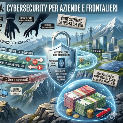 Soldi al sicuro tra Svizzera e Italia: cybersecurity per aziende e frontalieri