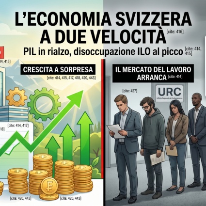 Economia svizzera: PIL in rialzo a sorpresa, ma il mercato del lavoro arranca