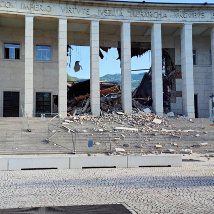 Crolla una parte del Tribunale di Bolzano