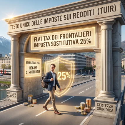 La flat tax dei frontalieri entra nel Tuir. Stabile dal 2027