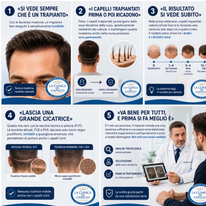 5 falsi miti da sfatare sul trapianto di capelli