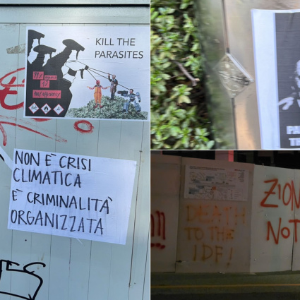 «Kill the parasites»: l’odio antisionista sui volantini del Parco Ciani